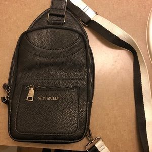 Steve Madden Black Messenger Crossbody Sling Bag